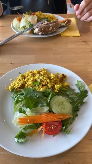 scrambled tofu. so good  at Hippo Bio Vegan in Hannover