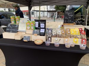 Hemp and fudge at Epsom Vegan Market in Epsom