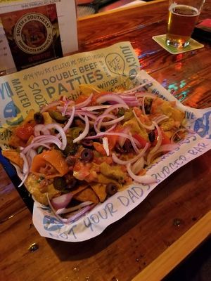 Vegan Nachos at Hot Chip Burger Bar in Rochester