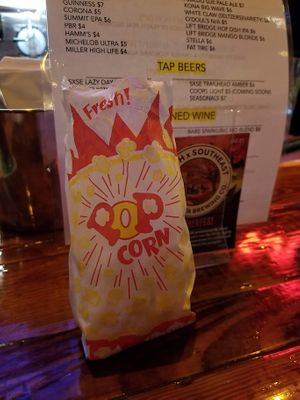 Popcorn! at Hot Chip Burger Bar in Rochester