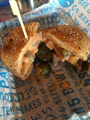 Vegan Classic Burger - fantastic at Hot Chip Burger Bar in Rochester