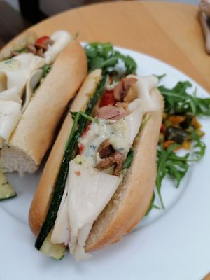 The roasted courgette sandwich at Embrace Cafe in North London