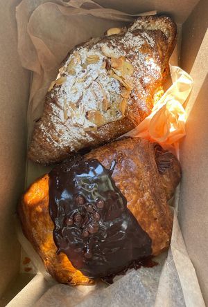 Pain au chocolat and almond croissant  at Terms of Endearment in Brooklyn