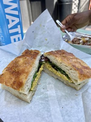 4/10 egg sandwich. And came out cold   at Terms of Endearment in Brooklyn