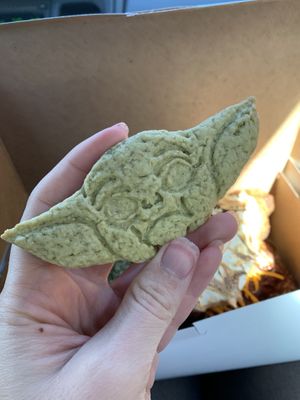 Baby yoda matcha cookie  at Terms of Endearment in Brooklyn