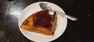 Quinoa waffle with fig jam at Minuteman Pizza in Uyuni