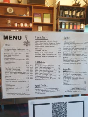 Menu winter 2021 at The Press Book House in Newcastle