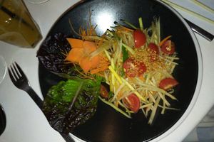 Ginger salad at Black Ginger in Gustavia