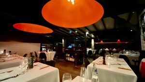 The weather was wonderful on the outdoor terrace and it is really a beautiful setting to dine in. at Black Ginger in Gustavia