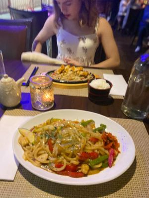 2 of the fully vegan options  at Akasaka in Milton Keynes