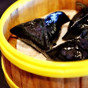 Mushroom dumplings  at Little China Girl in Northbridge