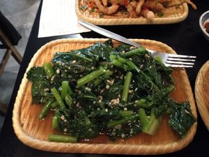 Kailan with garlic sauce at Little China Girl in Northbridge