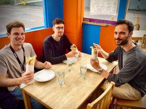 Wraps are us. Best vegan falafel wrap.  at Baba Ganoush - Jerusalem Falafel in Bristol