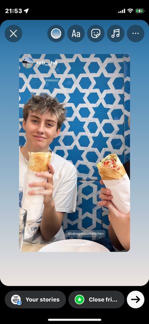 Falafel or mixed veg wrap. Vegan as standard.  at Baba Ganoush - Jerusalem Falafel in Bristol