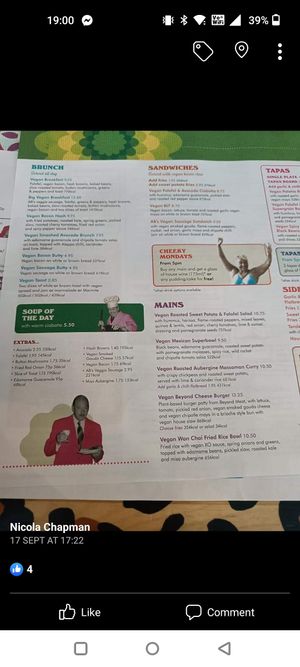 Menu at Lounges - Tiempo Lounge in Sutton