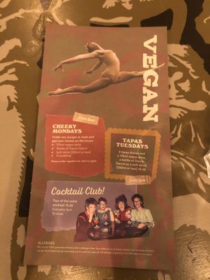 The menu  at Lounges - Tiempo Lounge in Sutton