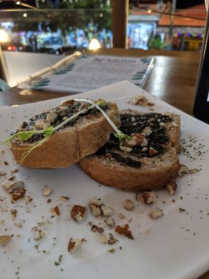 Garlic bread at Karma in Jaco