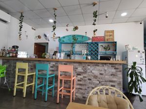 Indoors at Karma in Jaco