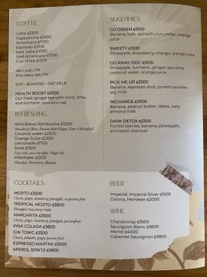 menu #Veganuary at Karma in Jaco