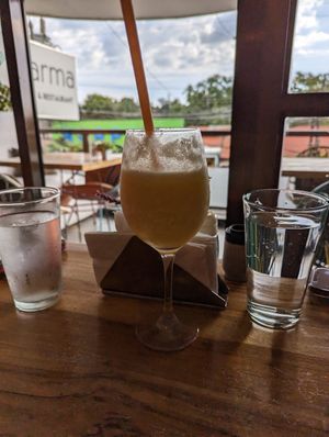 Piña colada at Karma in Jaco