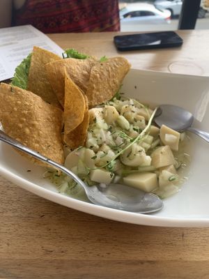 Hearts of palm ceviche   at Karma in Jaco