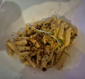 Nudeln Carbonara at Karma in Jaco