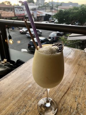 Piña colada. I ate the dried citrus too.  at Karma in Jaco