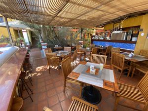 Dining terrace at Raices in Oaxaca