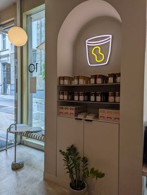 Little shop area at Buddy Buddy in Brussels