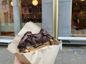 Peanut butter chocolate cookie   at Buddy Buddy in Brussels