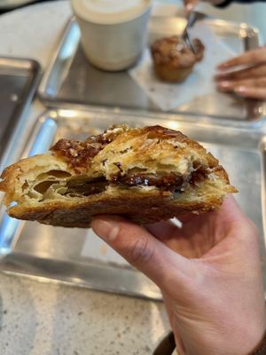 pain au chocolate inside  at Buddy Buddy in Brussels