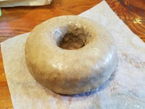 root beer chocolate donut at Back To Eden Bakery in Portland