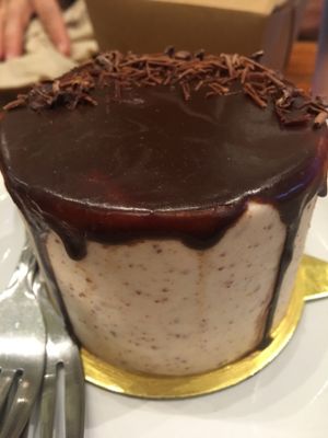 The very sweet, moist cookies and creme cake at Back To Eden Bakery in Portland