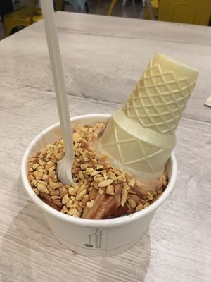 Soft serve sundae at Back To Eden Bakery in Portland