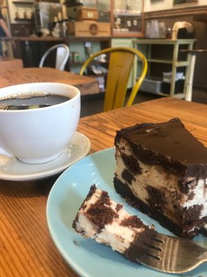 Chocolate cheese cake at Back To Eden Bakery in Portland