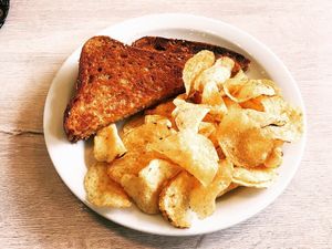 Grilled cheese. Little expensive  at Back To Eden Bakery in Portland