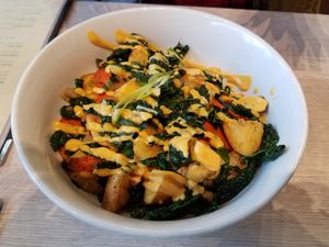 Vegetable hash at Back To Eden Bakery in Portland