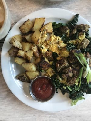Tofu scramble at Back To Eden Bakery in Portland