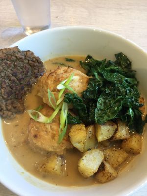Biscuits and Gravy platter  at Back To Eden Bakery in Portland