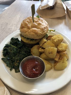 Breakfast sandwich at Back To Eden Bakery in Portland