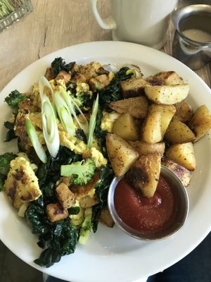 Tofu scramble with tempeh at Back To Eden Bakery in Portland