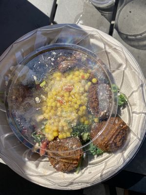 Kale, couscous and falafel  at Mezeh in Blacksburg