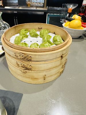 Vegan dumplings  at Din Tai Fung - Pine St in Seattle