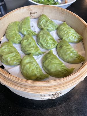 Vegan dumplings  at Din Tai Fung - Pine St in Seattle