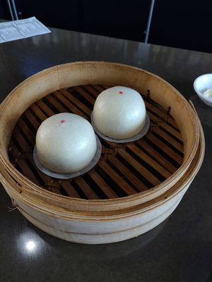 Taro buns at Din Tai Fung in Tukwila