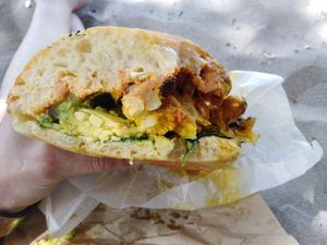 cauliflower sandwich, delish! at The Island Grocer in Waiheke Island