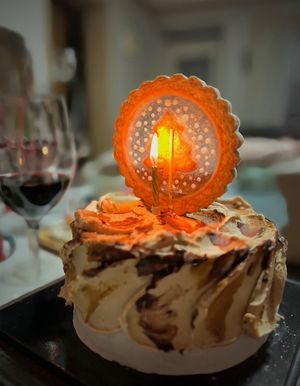 Special Christmas Cake for 2023 year end party. It was artistic fantastic  at AcheMi in Seoul