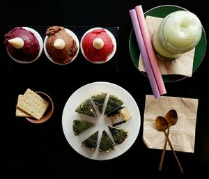 3 scoop set, icecream sandwich and Mojito drink at AcheMi in Seoul