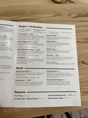 2021 menu at Veggie Grill by Next Level - W 23rd in New York City