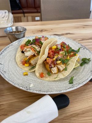 Fish tacos  at Veggie Grill by Next Level - W 23rd in New York City